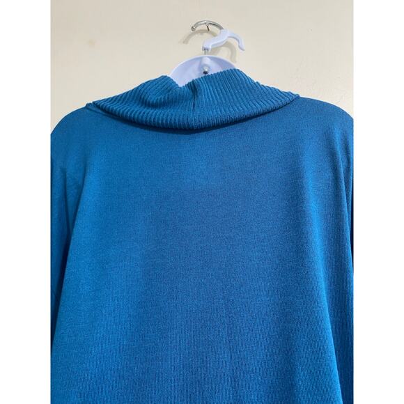Woman's St John’s Bay Blue Long Sleeve Tunic Sweater- Size Large Staple Chic - Picture 7 of 9